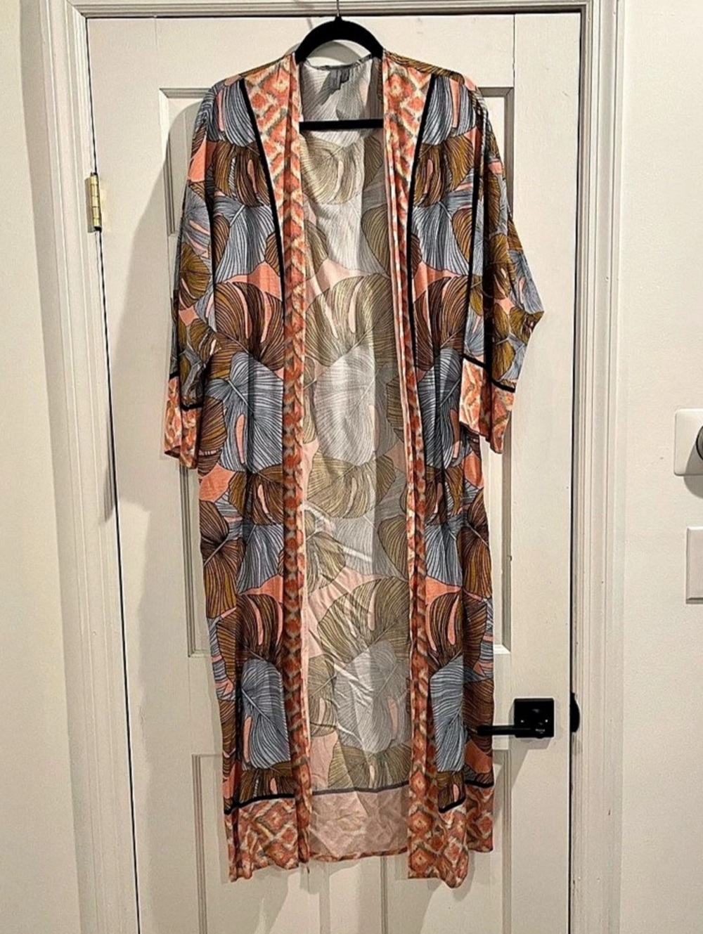 Anthropologie Blink Palm Print Duster One Size